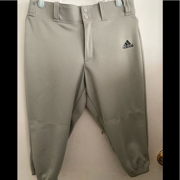 Men’s Adidas Baseball Pants Gray - Picture 1 of 5